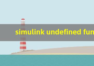 simulink undefined function